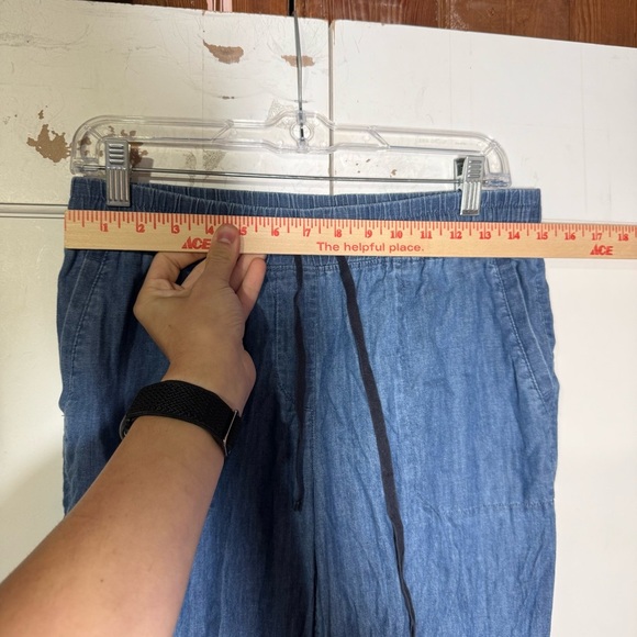 Talbots Lightweight Pull-on Drawstring Denim Pants Size Small - Picture 7 of 7